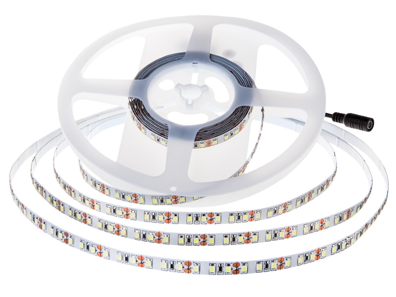 LED-Stripe 168LED/m, 1650lm/m, 11W/m, warmweiß 3000k, 5m Rolle, IP20, 150lm/W