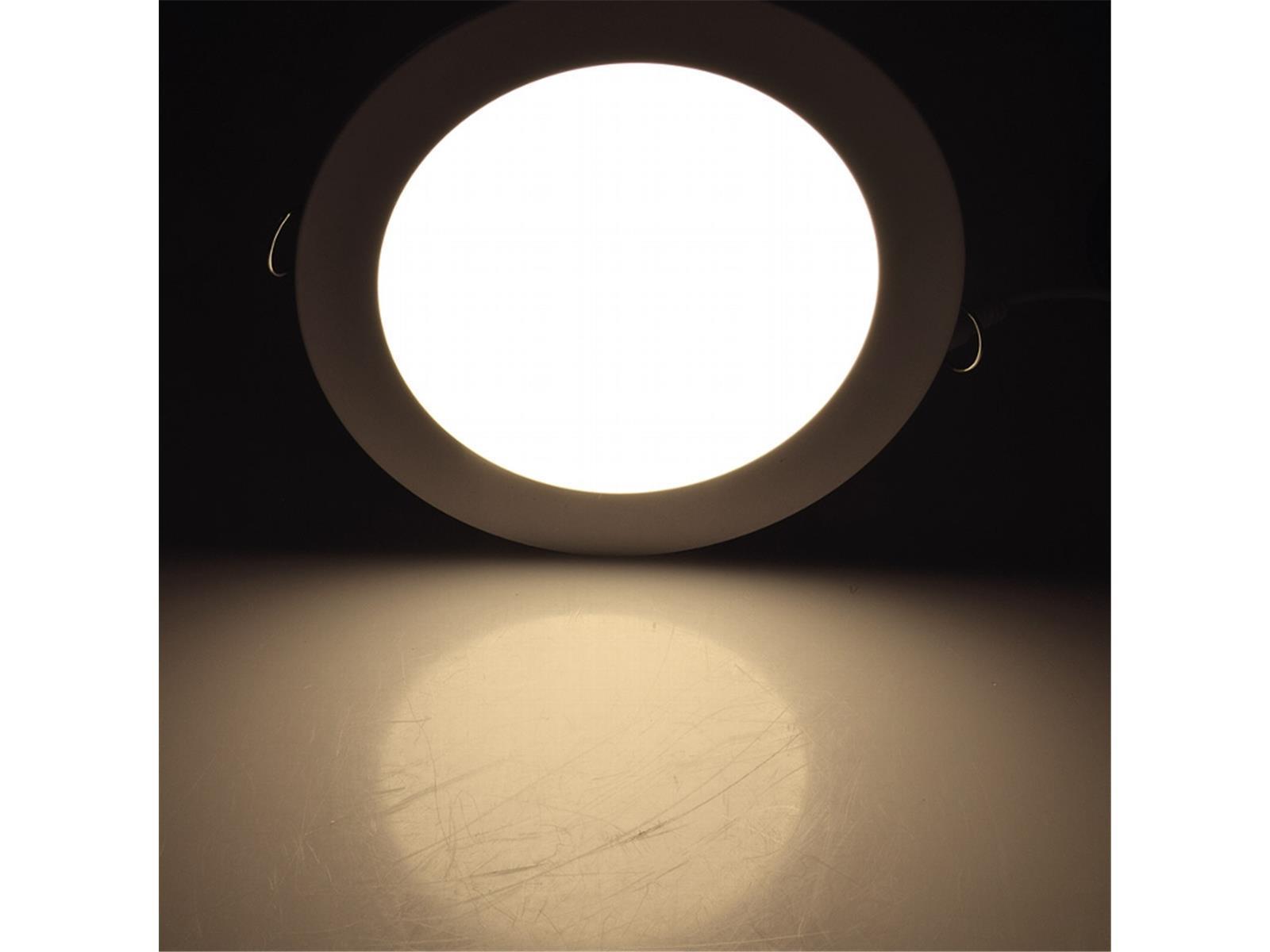 LED Licht-Panel "QCP-12R", Ø 12cm230V, 6W, 490 Lumen, 2900K / warmweiß