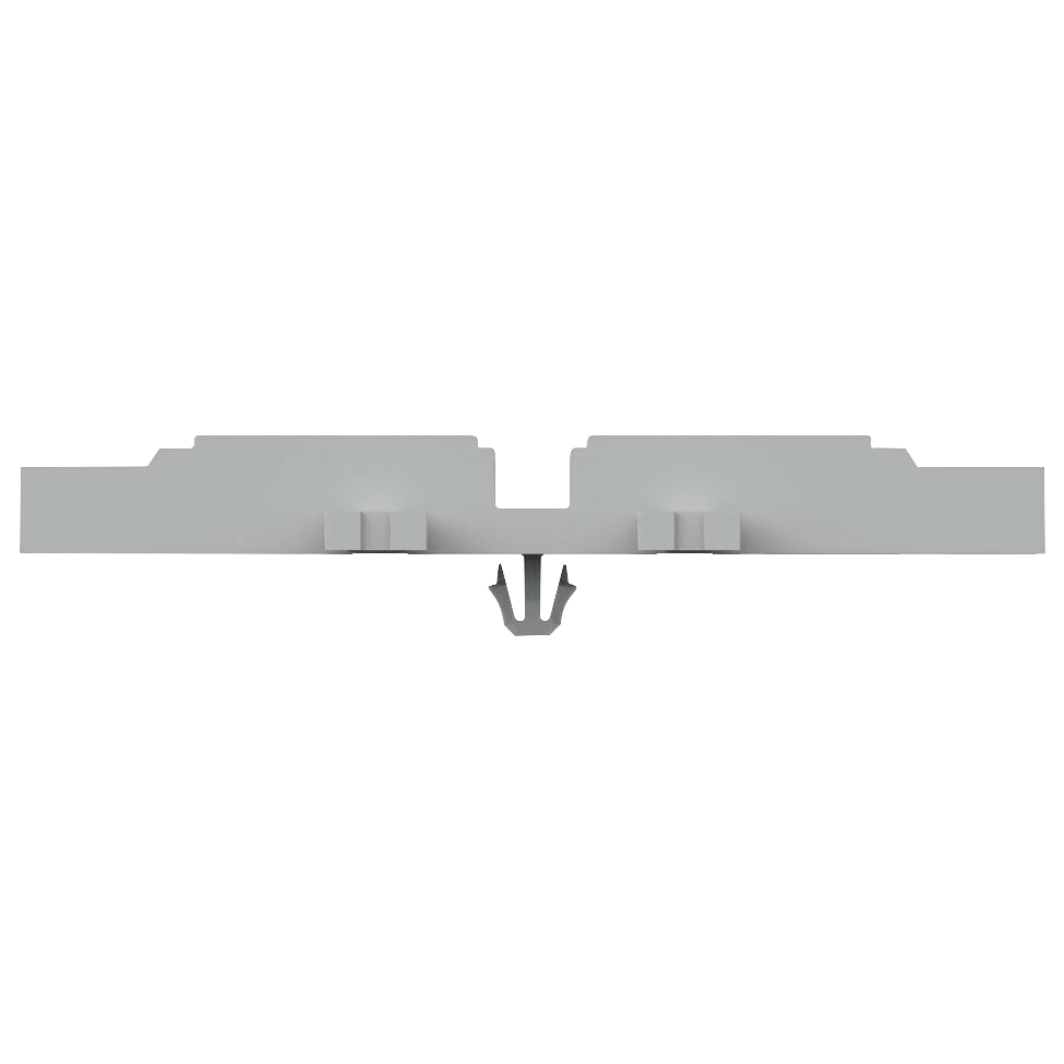 Befestigungsadapter WAGO, 1-fach, für Durchgangsverbinder mit Hebel,Rastfuß,grau