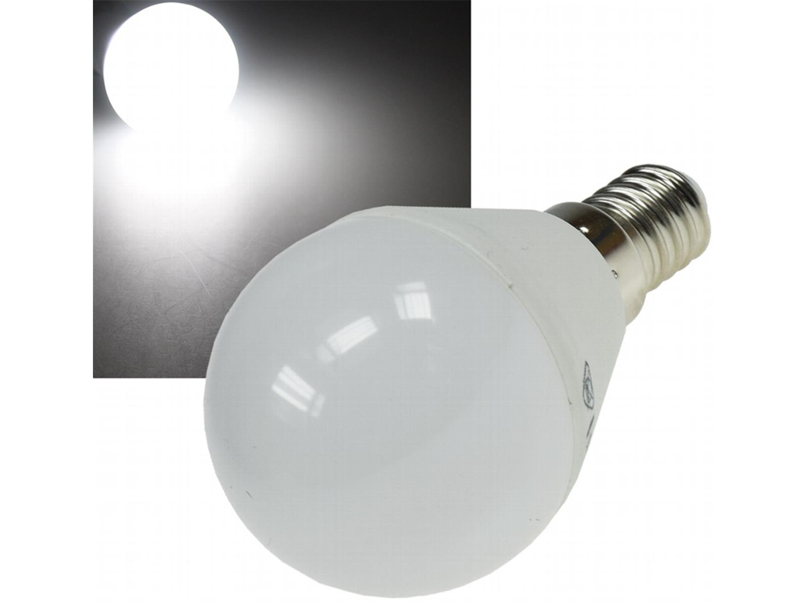 LED Tropfenlampe E14 "T50" weiß 6000k, 420lm, 230V/5W