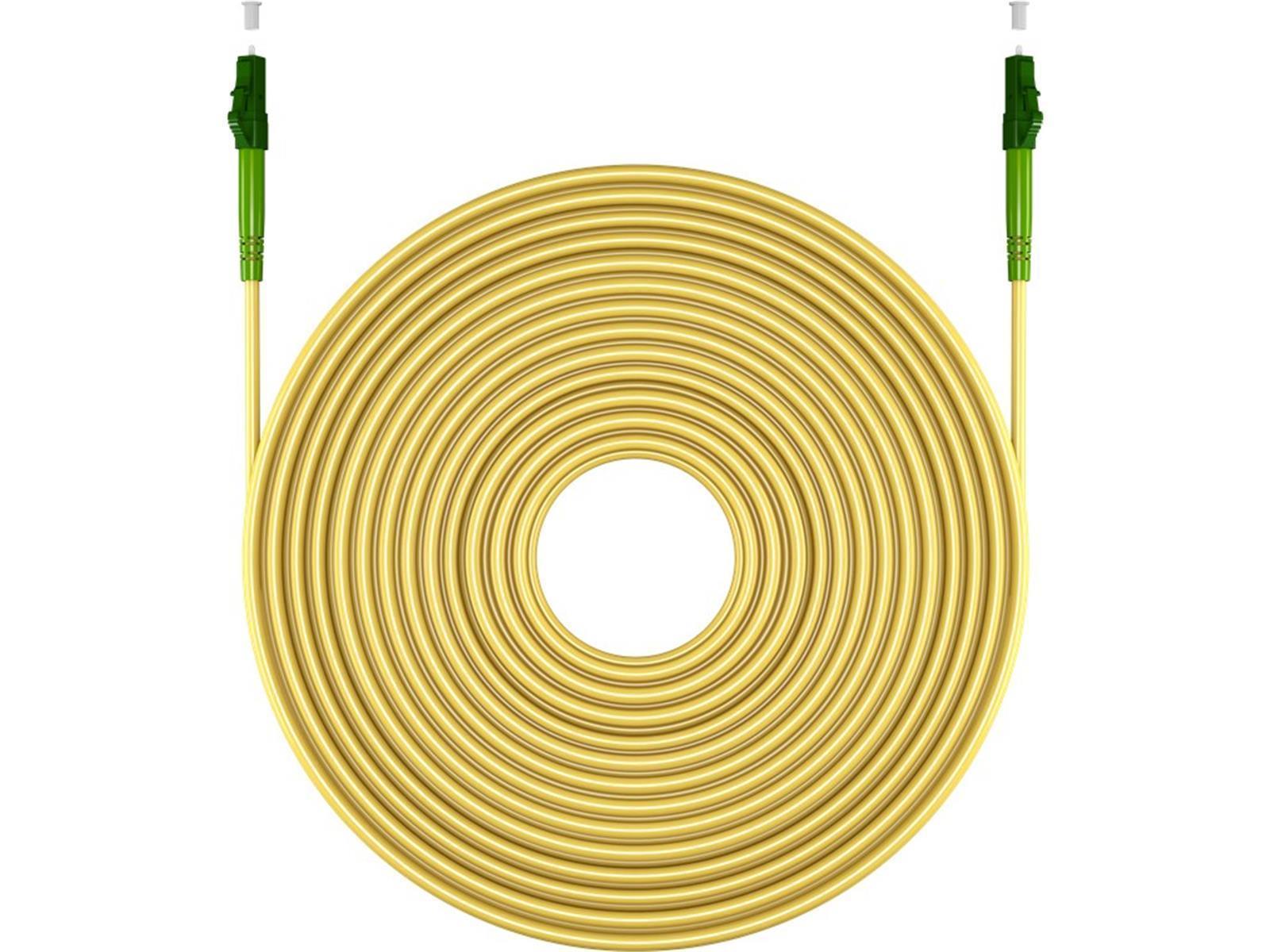 Glasfaserkabel (FTTH), Singlemode (OS2) Yellow, (Simplex), 15 m