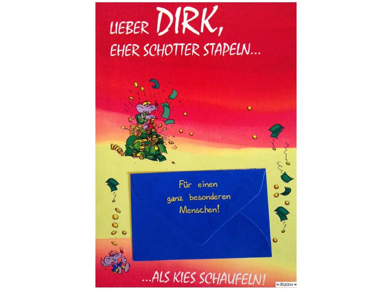 Namenskarte Dirk - Albatros Geburtstagskarte
