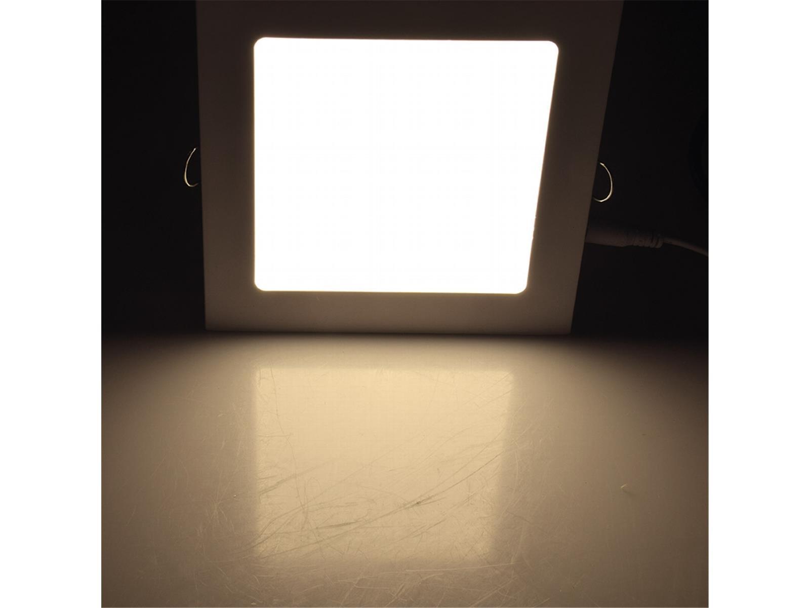 LED Licht-Panel "QCP-22Q", 22,5x22,5cm230V, 18W, 1600 Lumen, 2900K / warmweiß