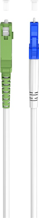 Glasfaserkabel (FTTH), Singlemode (OS2) White, (Simplex), 0,5 m