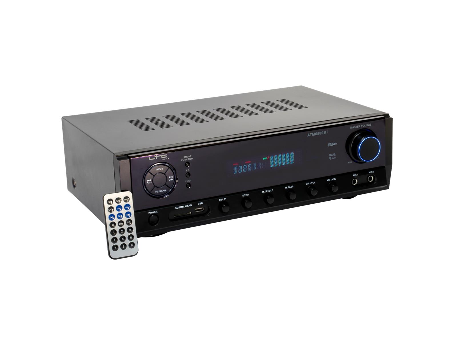 Hi-Fi Stereo Verstärker LTC ''ATM6500BT'' Bluetooth, Karaoke, 2x50W