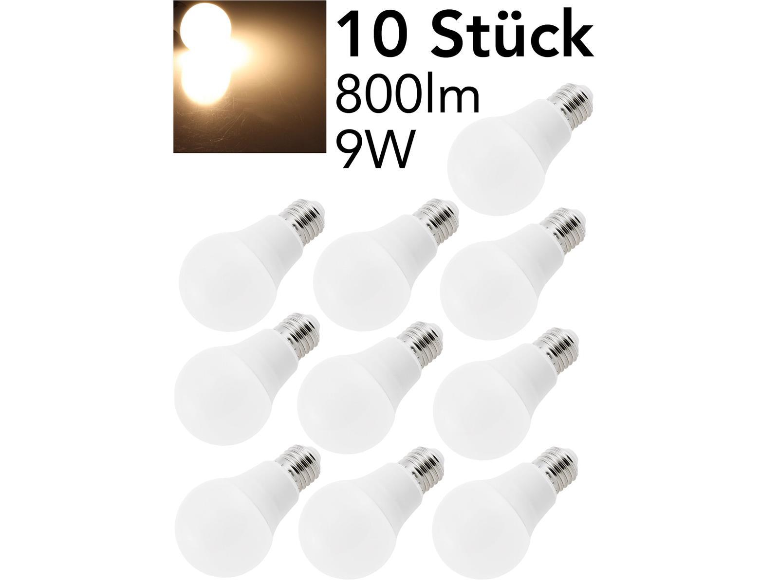 LED Glühlampe E27 "G80 Promo" 10er-Pack2800k, 800lm, 230V/9W, 160°, warmweiß
