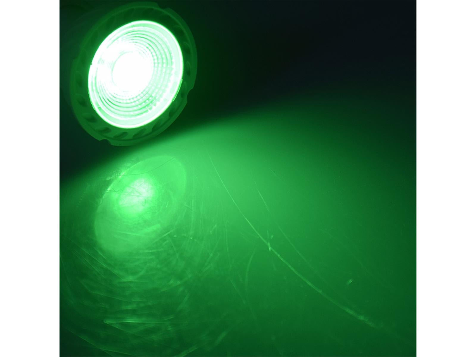 LED Strahler GU10 "LDS-50" grün38°, 230V/5W