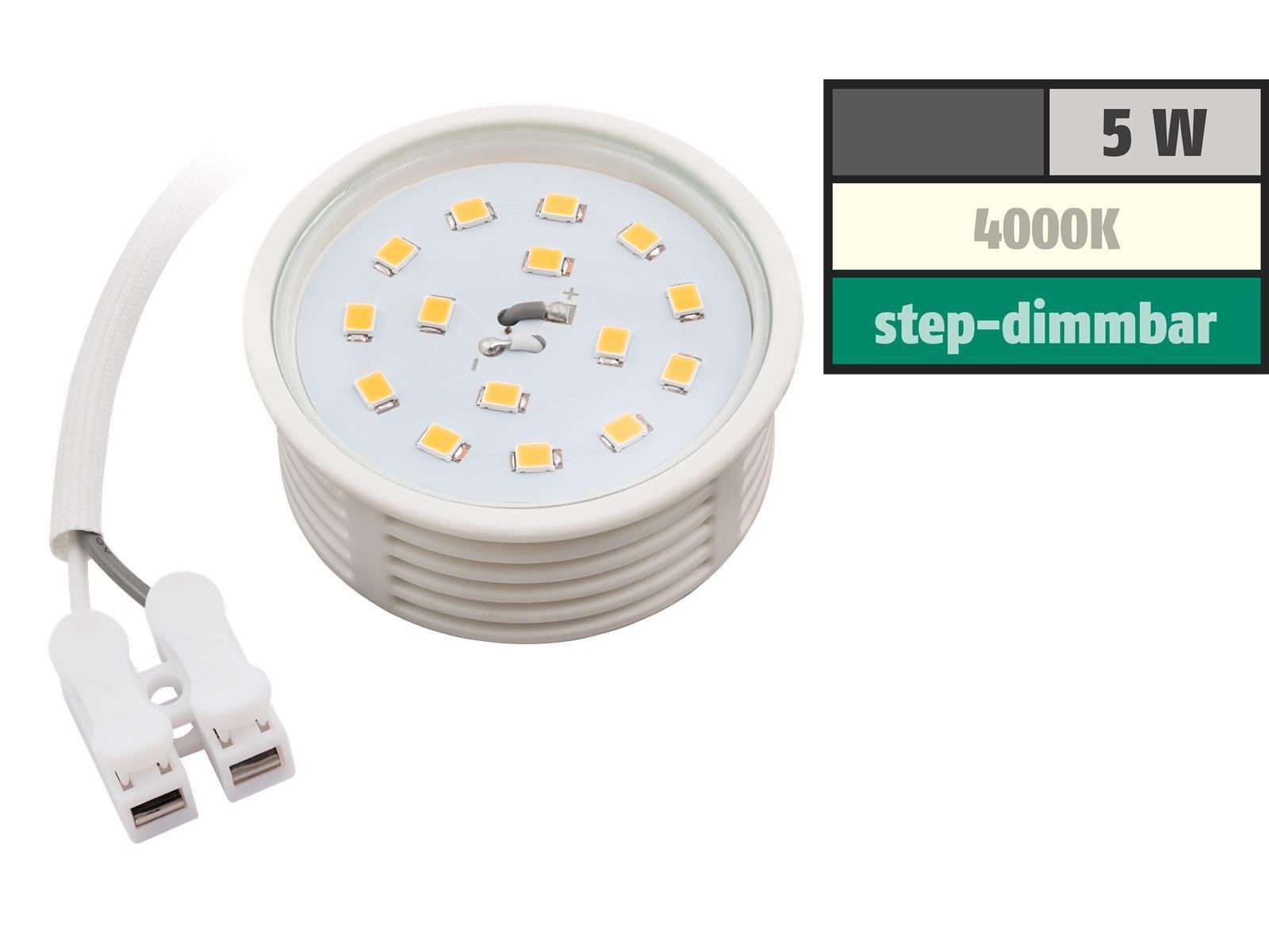 LED-Modul McShine, 5W, 400 Lumen, 230V, 50x23mm, neutralweiß, 4000K, step-dimmbar