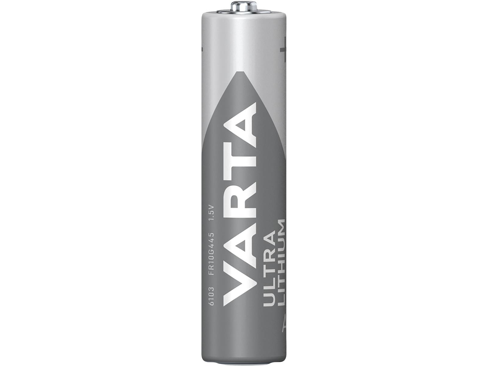 Micro-Batterie VARTA Professional Lithium, Typ AAA/6103, 4er-Blister