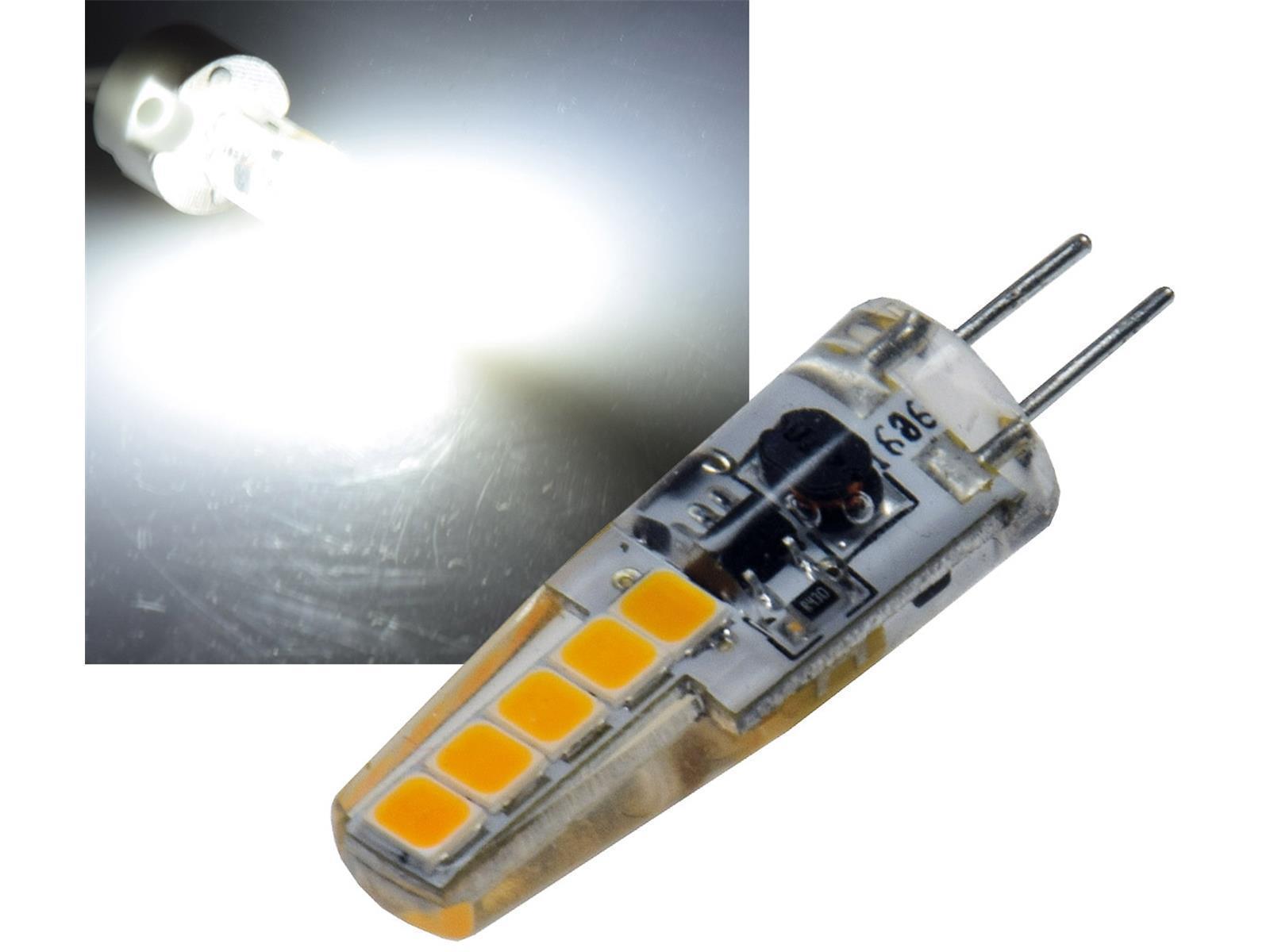 LED Stiftsockellampe G4 "Silikon W2"4200k, 220lm, 300°, 12V/2W, neutralweiß
