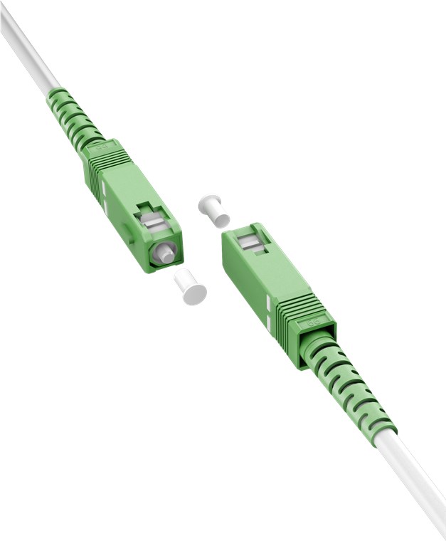 Glasfaserkabel (FTTH), Singlemode (OS2) White, (Simplex), 2 m