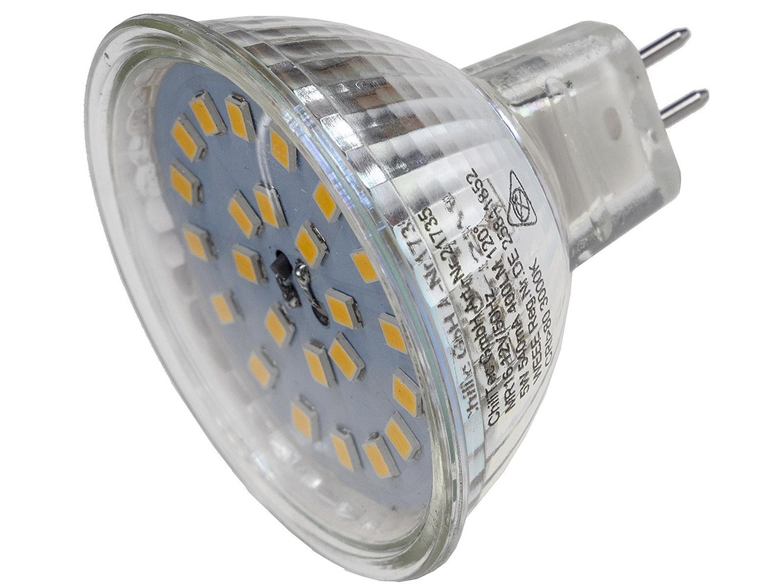 LED Strahler MR16 "H55 SMD"120°, 4200k, 440lm, 12V/5W, neutralweiß