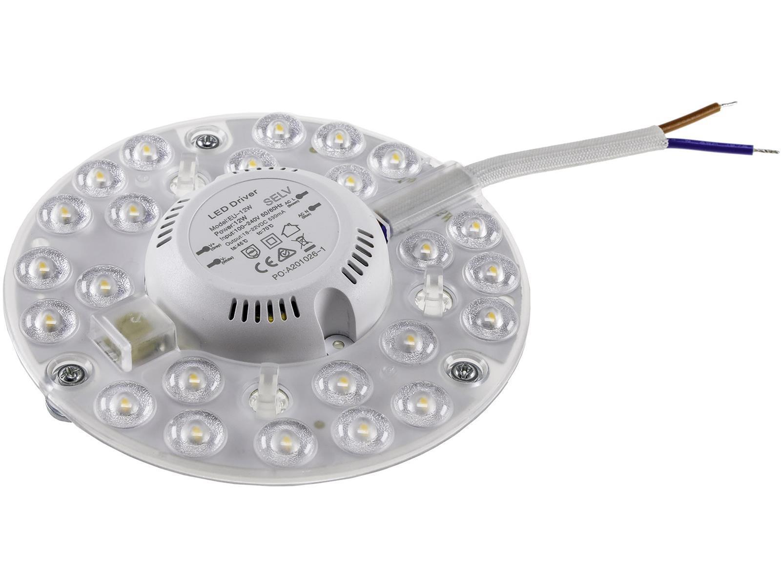 LED Umrüstmodul "UM12nw" für LeuchtenØ125mm, 12W, 1300lm, 4000K, Magnethalter