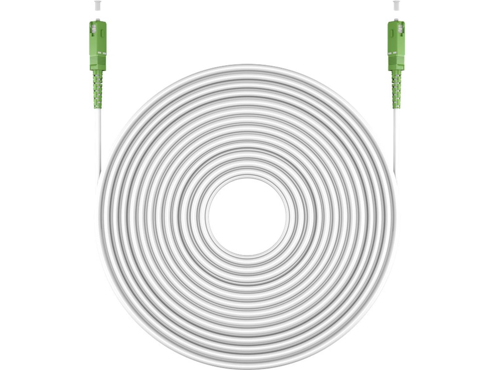 Glasfaserkabel (FTTH), Singlemode (OS2) White, (Simplex), 2 m