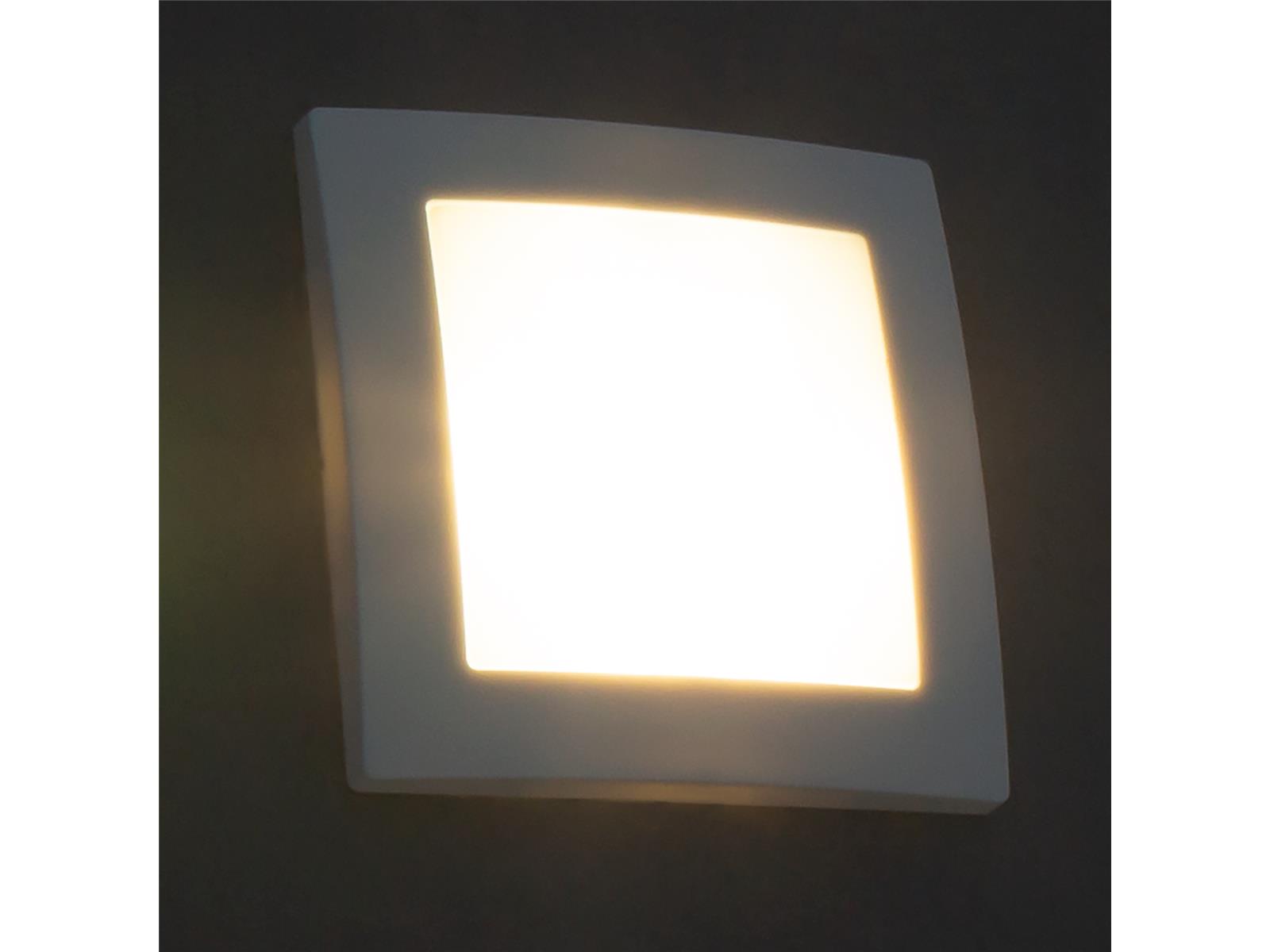 LED-Einbauleuchte McPower ''Flair'' 80x80mm, 3000K, warmweiß, 86lm