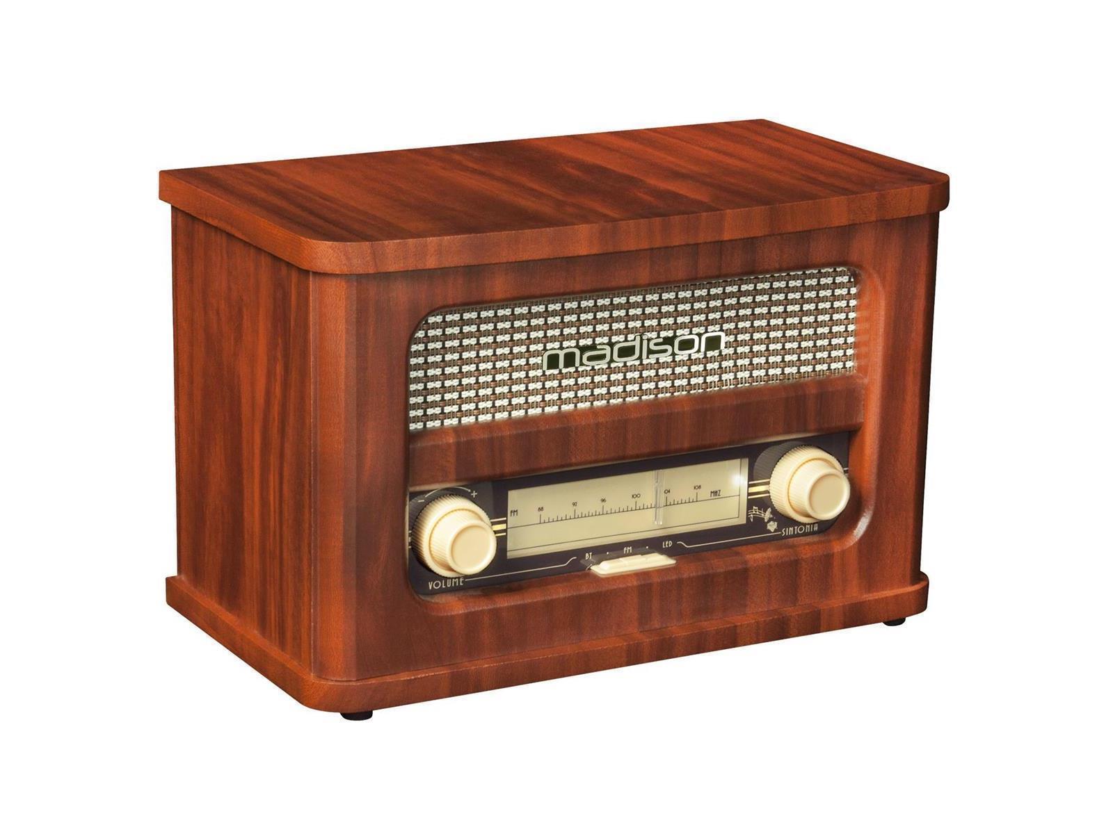 Nostalgie Radio MADISON ''MAD-RETRORADIO'' Bluetooth, FM-Radio, Akku