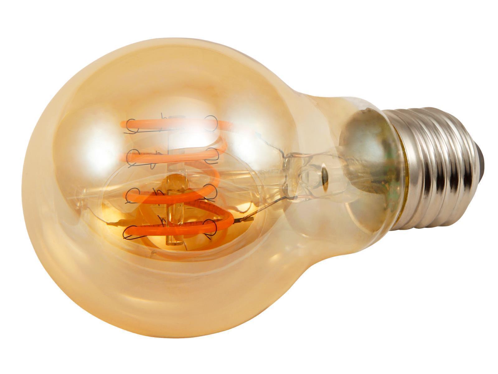 LED Filament Glühlampe McShine ''Retro'' E27, 4W, 280lm, warmweiß, goldenes Glas