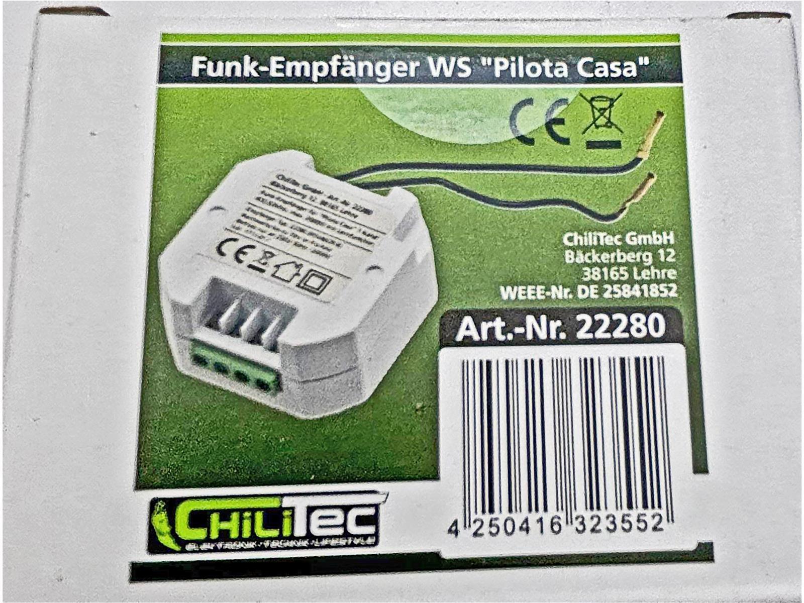 Funk-Empfänger WS für "Pilota Casa"max. 2000W, ERGÄNZT einen Schalter
