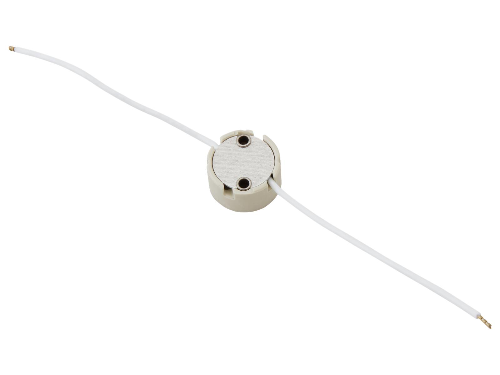 Lampenfassung McShine, GU10, 10cm Kabel, max. 250V/100W, seitlicher Kabelausgang