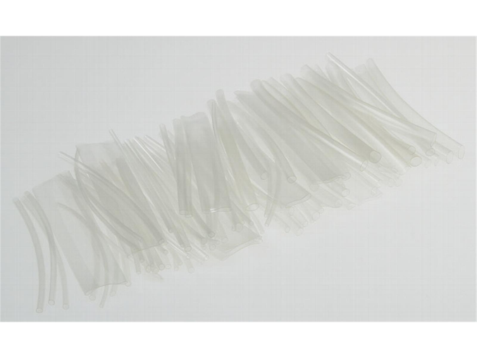Schrumpfschlauch-Sortiment, 100-teiligin Sortimentstüte, transparent