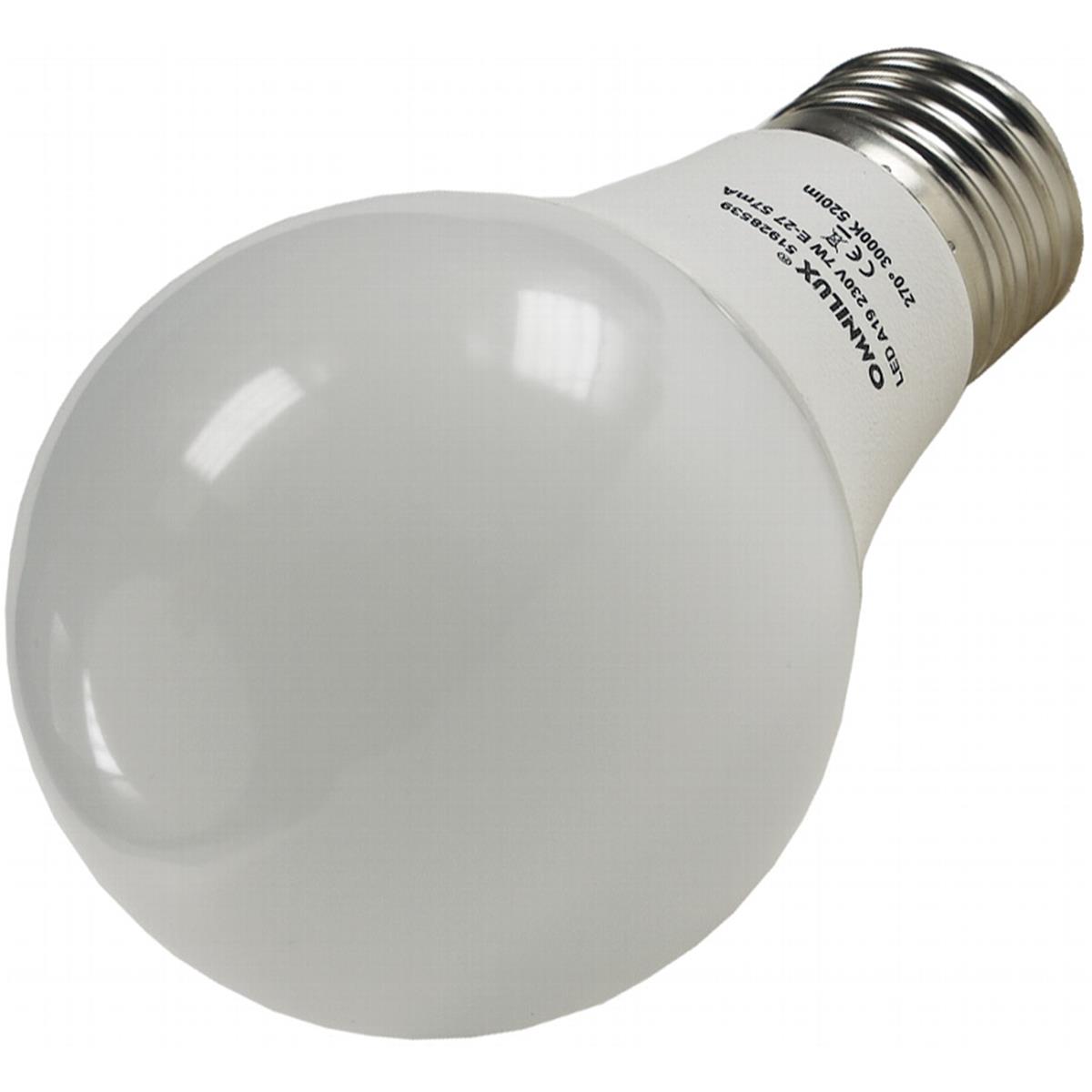 LED Glühlampe OMNILUX E27 3000k, 520lm, 230V / 7W, warmweiß