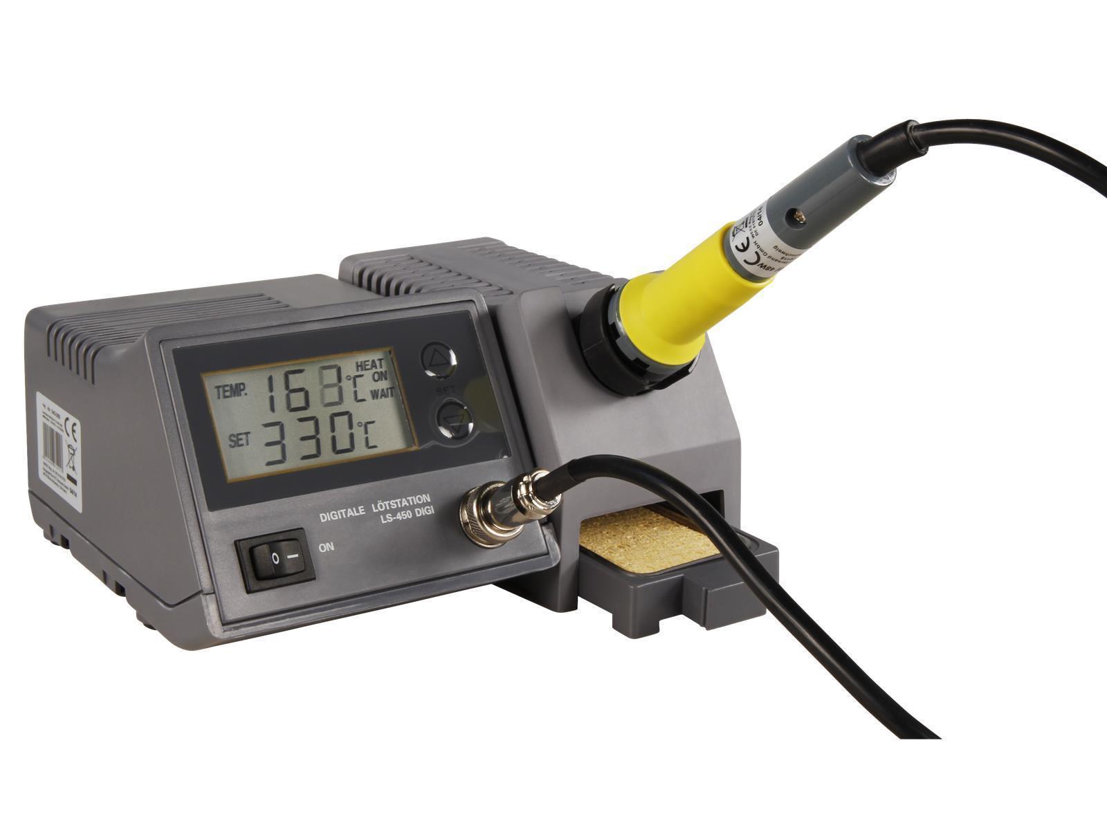 Digitale Lötstation McPower ''LS-450 digi'', 230V / 50 Hz, 48W-Lötkolben, grau