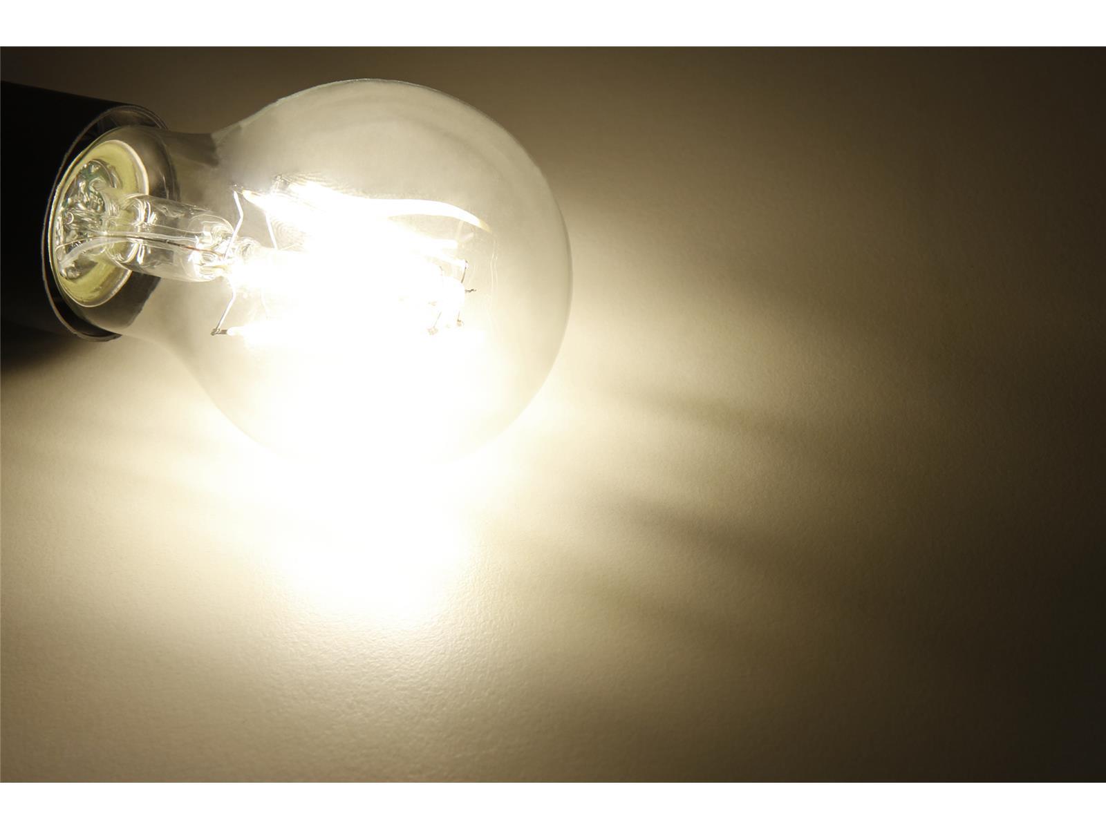 LED Filament Glühlampe McShine ''Filed'', E27, 7W, 820 lm, warmweiß, dimmbar, klar