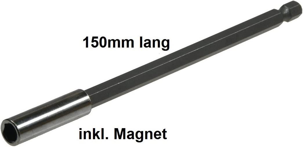 Magnet-Bithalter "Easy 150" für 1/4" Bit 150mm lang (4 er-Set)