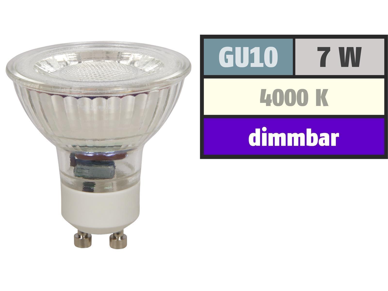 LED-Strahler McShine ''MCOB'' GU10, 7W, 450 lm, neutralweiß, dimmbar