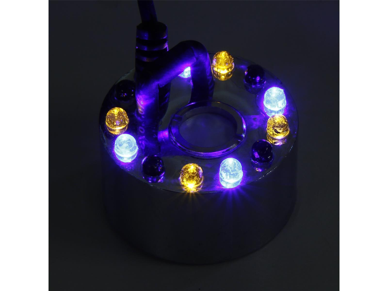 Ultraschall-Nebler / Zerstäuber McShine ''LED-12'' mit 12 LEDs, Farbwechsler