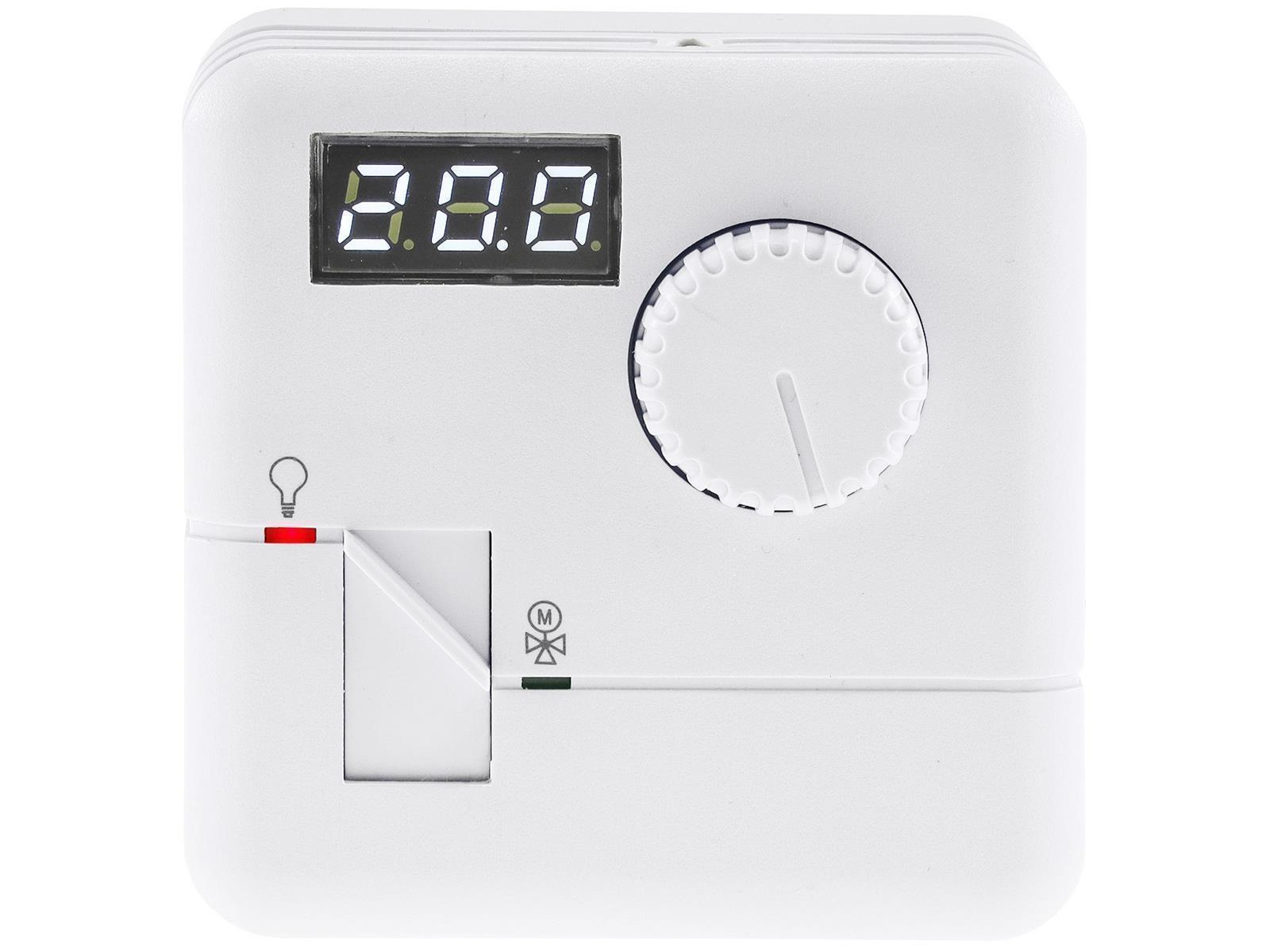 Raumtemperatur-Regler Thermostat "RT-55"7A, weißes LED-Display, 5-30°C, 110-230V
