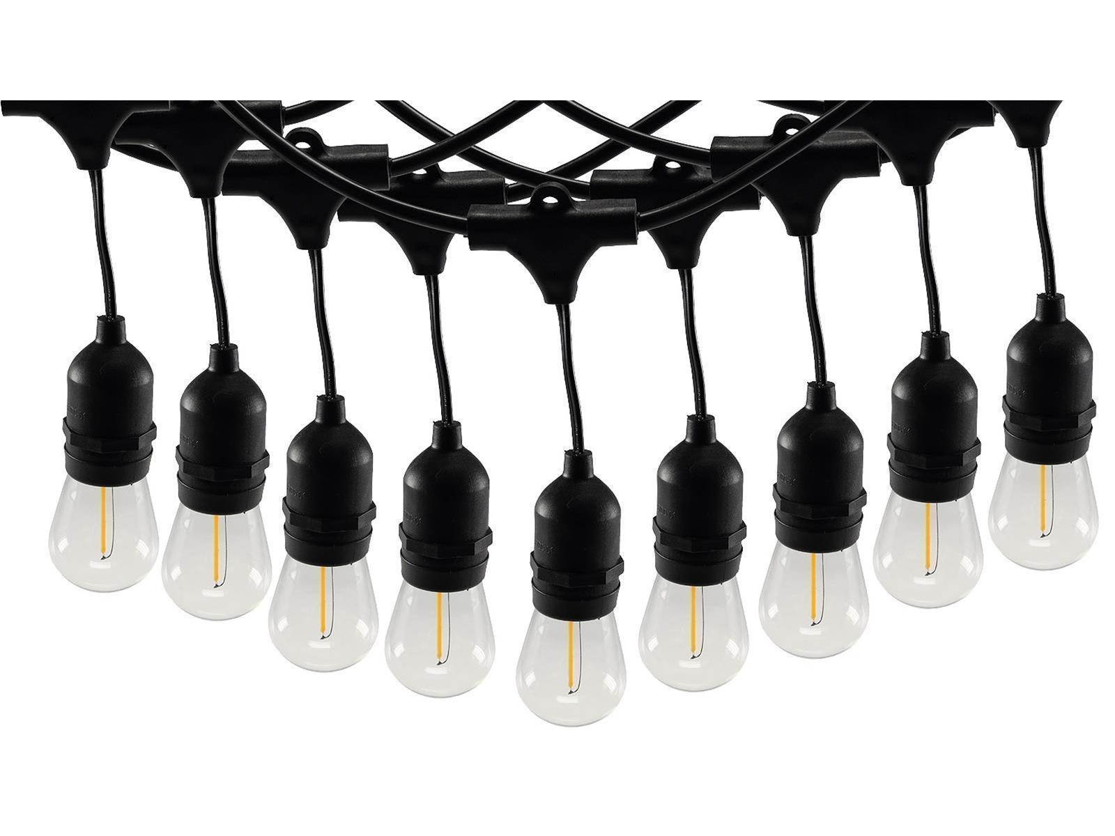 Biergarten-Lichterkette "CT-BGL 10Solar" 2m + 4,5m, 10x Filament Led Lampe, IP44
