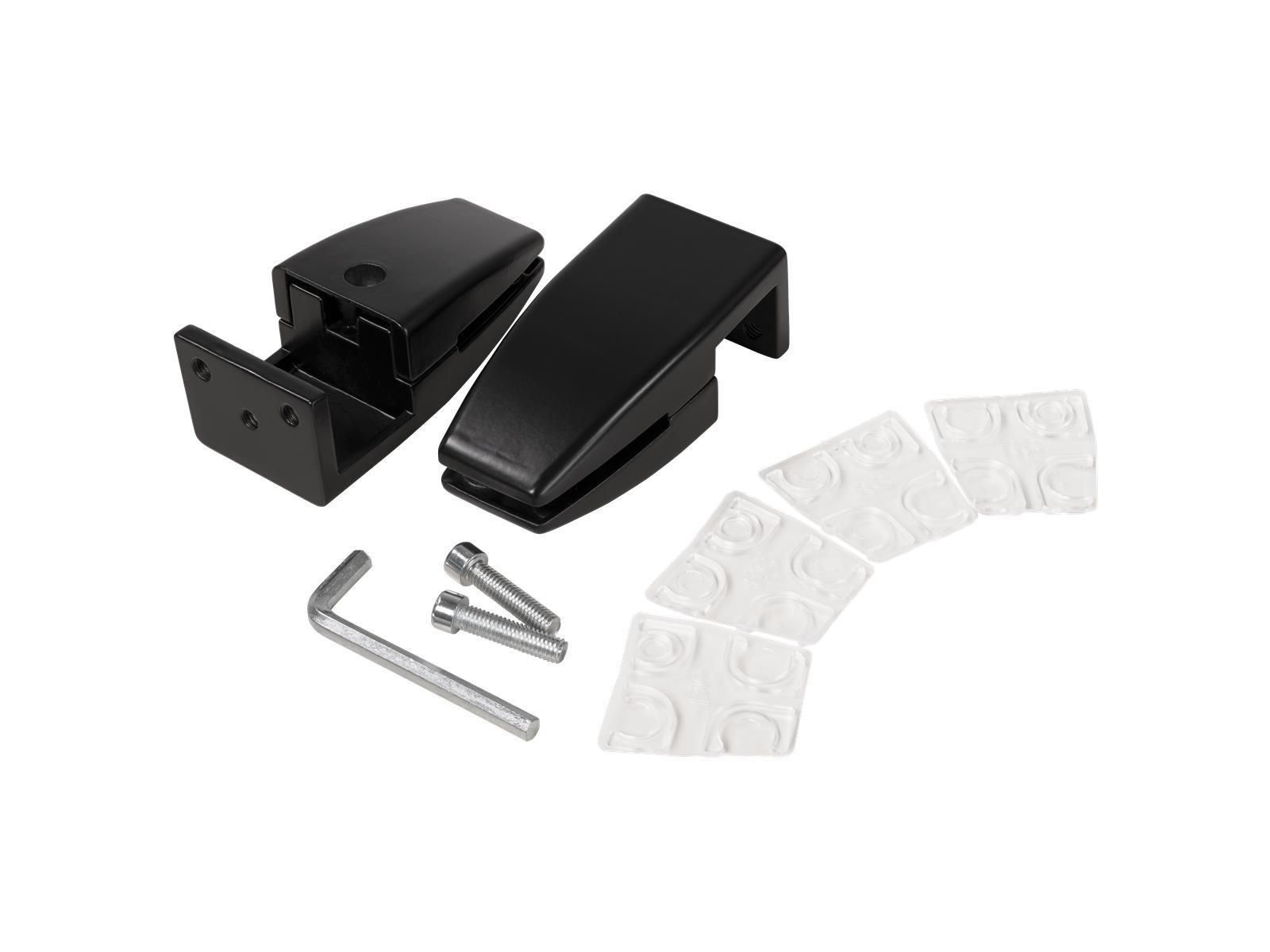 Trennwand-Set imstande, 1x Akustik-Trennwand 120x40cm grau, 1x Clip, schwarz,2er-Pack