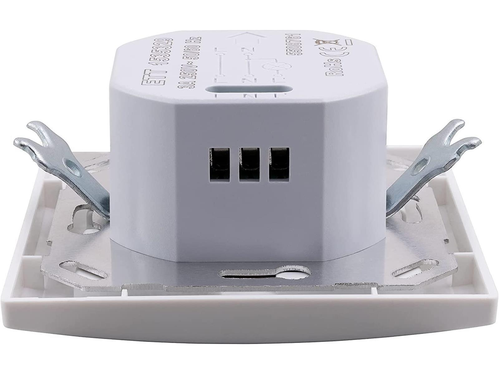 Unterputz IR Bewegungsmelder McPower ''Flair'' 160°, 500W, LED geeignet, weiß