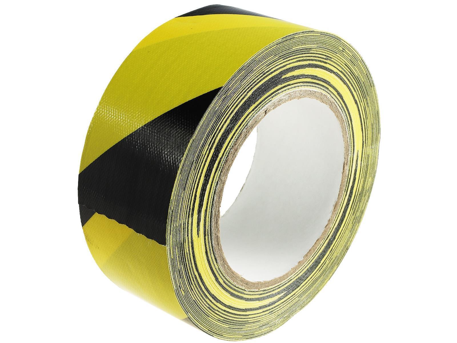 Profi Gewebe-Klebeband schwarz / gelbIndustrie-Markierungsband, 50mm x 25m