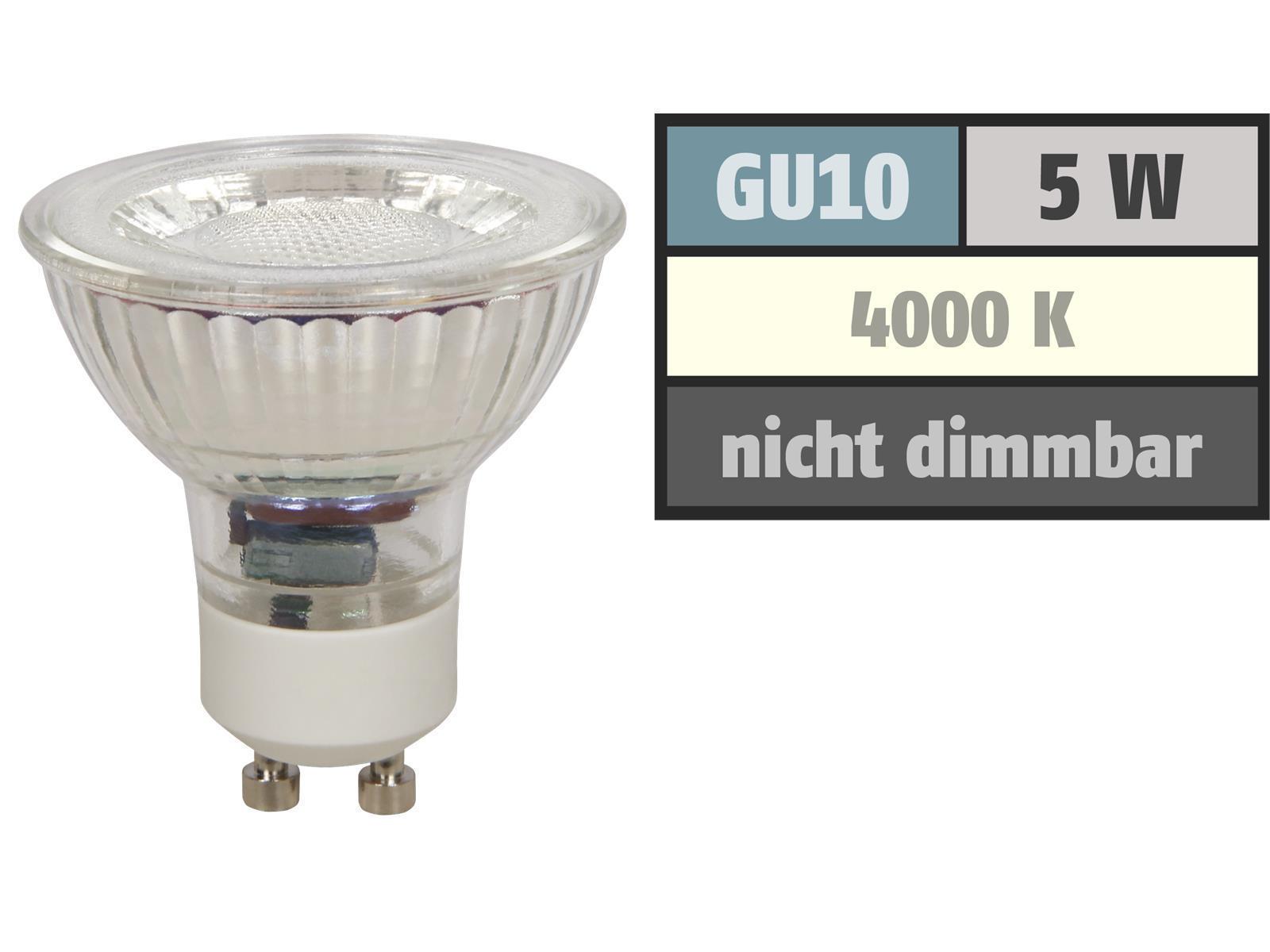 LED-Strahler McShine ''MCOB'' GU10, 5W, 400 lm, neutralweiß