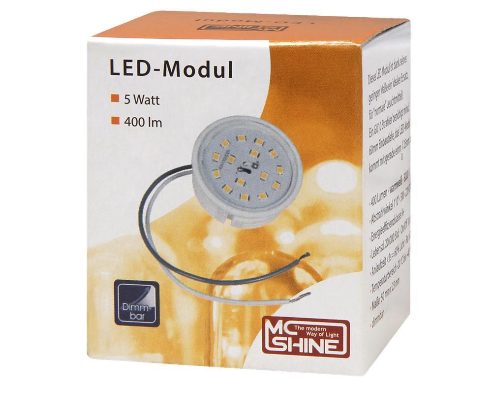 LED-Modul McShine, 5W, 400 Lumen, 230V, 50x23mm, neutralweiß, 4000K, dimmbar