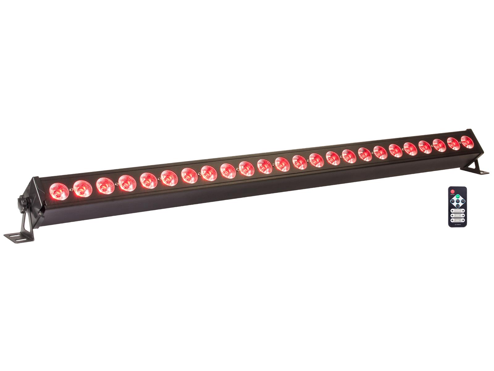 LED-Lichtleiste IBIZA ''LEDBAR24-RC'' 24x 4W RGB+W LEDs, DMX, Fernbedienung