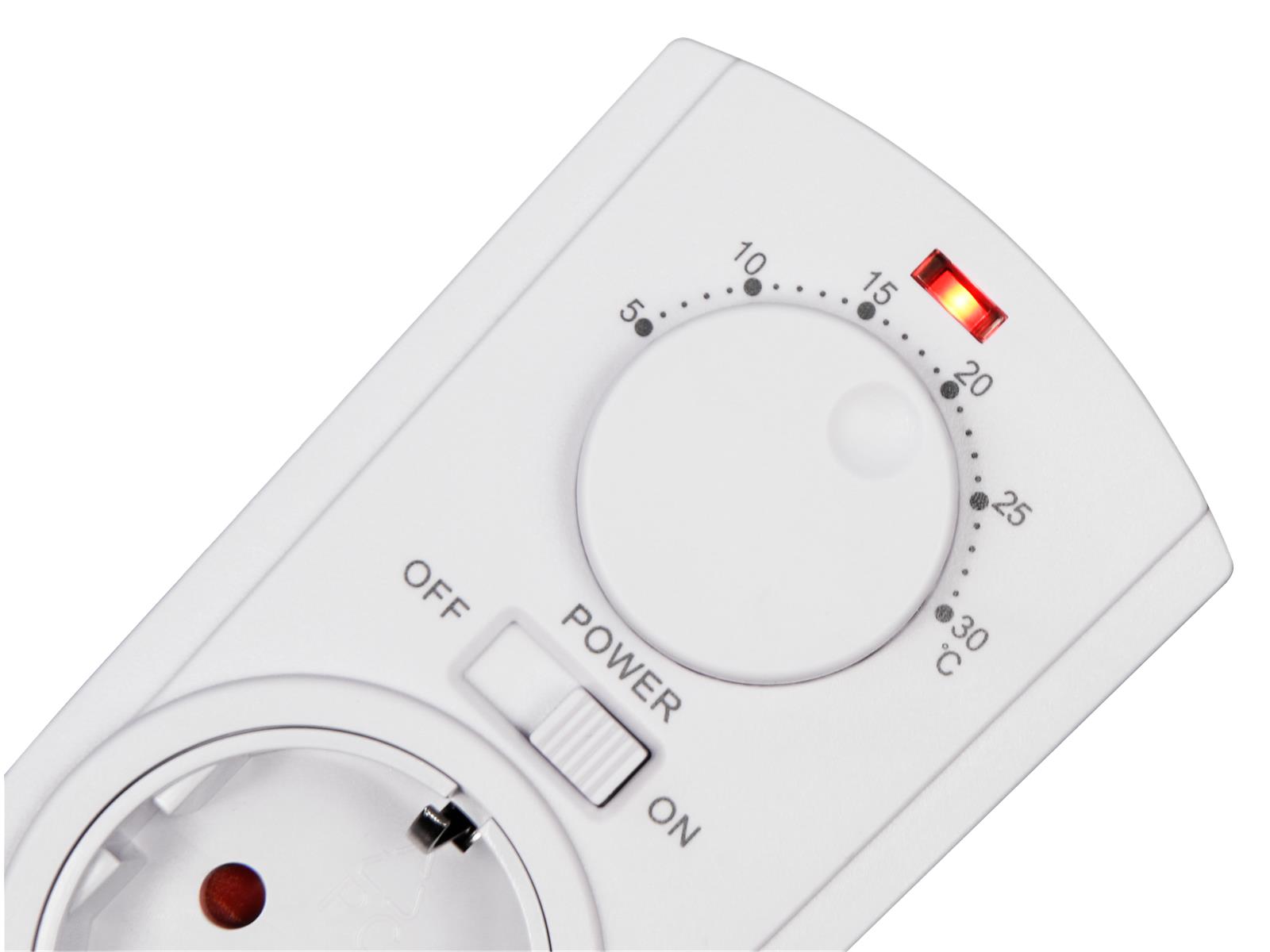 Steckdosen-Thermostat McPower ''TCU-440'' 5-30°C, 3500W, 230V, Kabel + Außenfühler