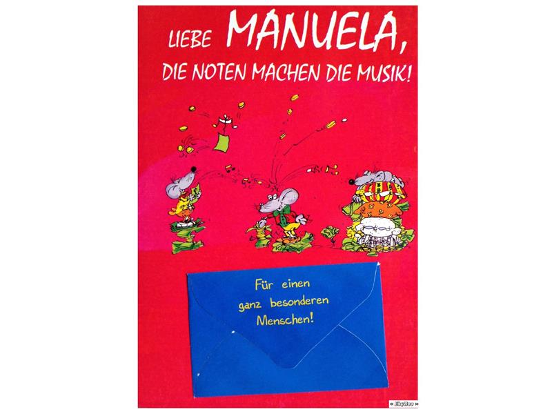Namenskarte Manuela - Albatros Geburtstagskarte