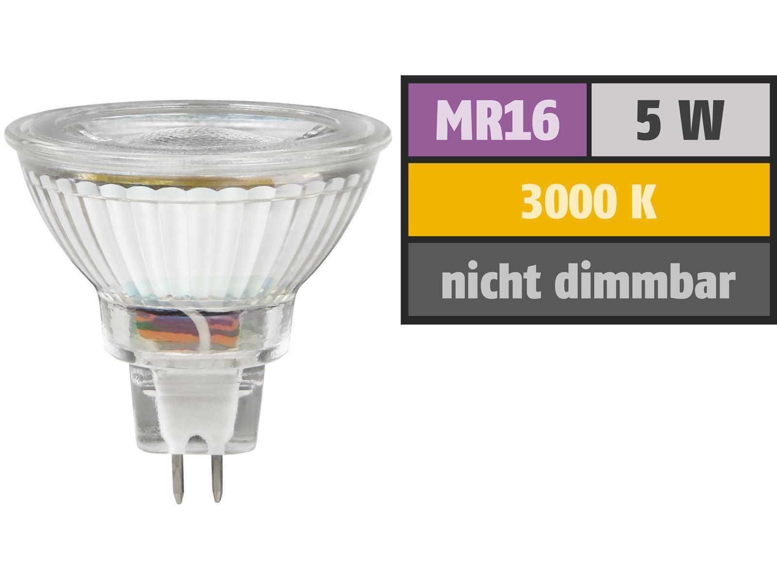 LED-Strahler McShine ''MCOB'' MR16, 5W, 400 lm, warmweiß