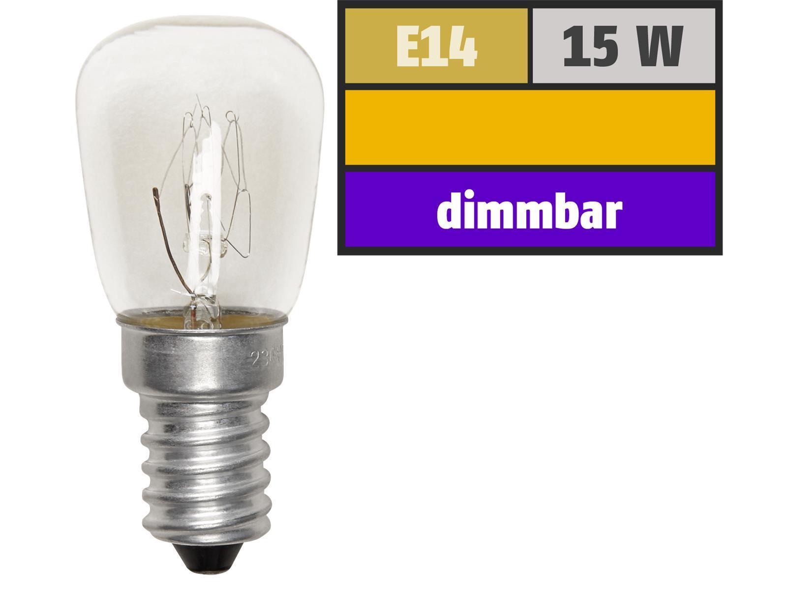 Kühlschrank-Leuchtmittel McShine, E14, 230V, 15W, klar, 110lm