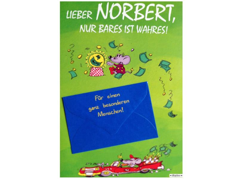 Namenskarte Norbert - Albatros Geburtstagskarte