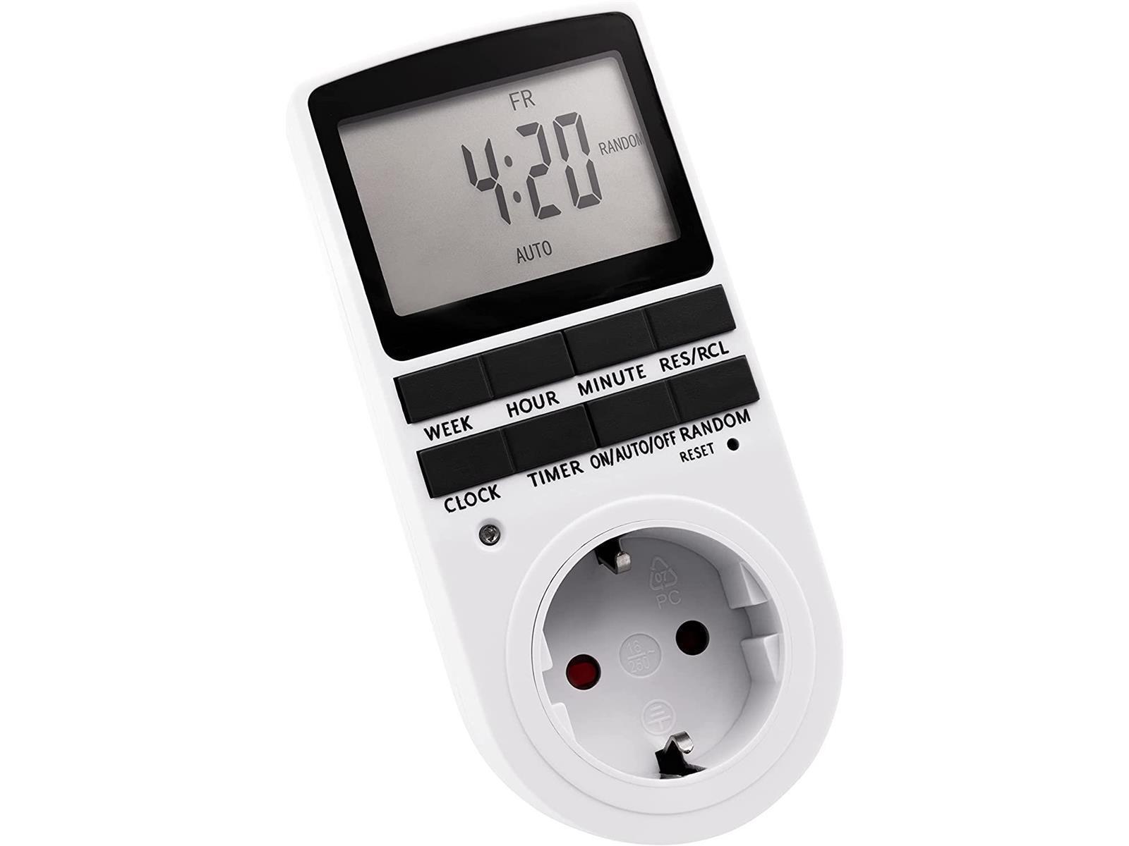 Digitale Zeitschaltuhr McPower ''WZ-10'' 2er-Pack, 10 Programme, 24Std Timer,3680W