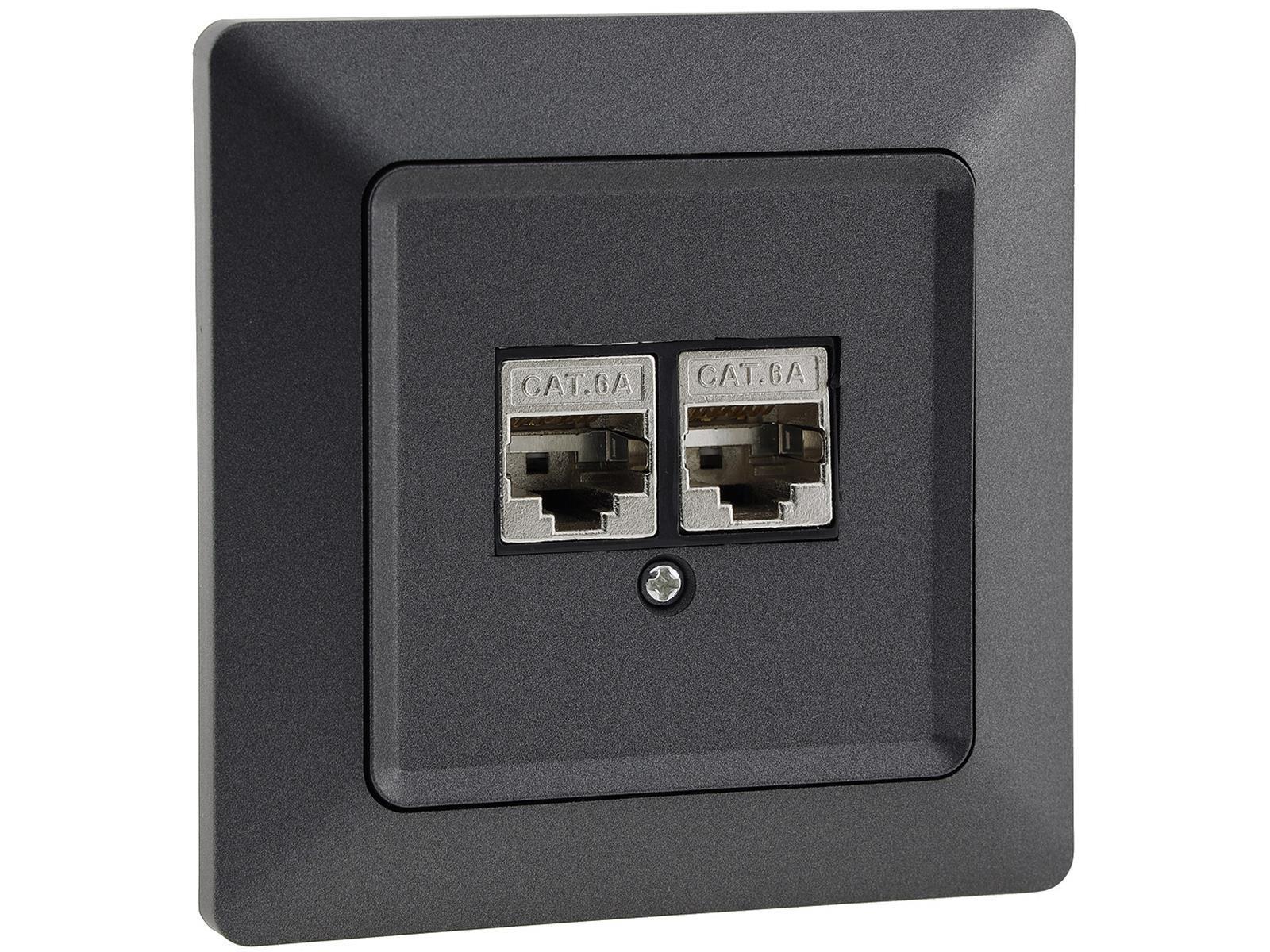 MILOS Schutzkontakt-Steckdose 2-fach Doppel Steckdose 1 auf 2 Unterputz  Einbau in einer UP-Dose 250V~/16A mit USB-A USB-C PD Weiß