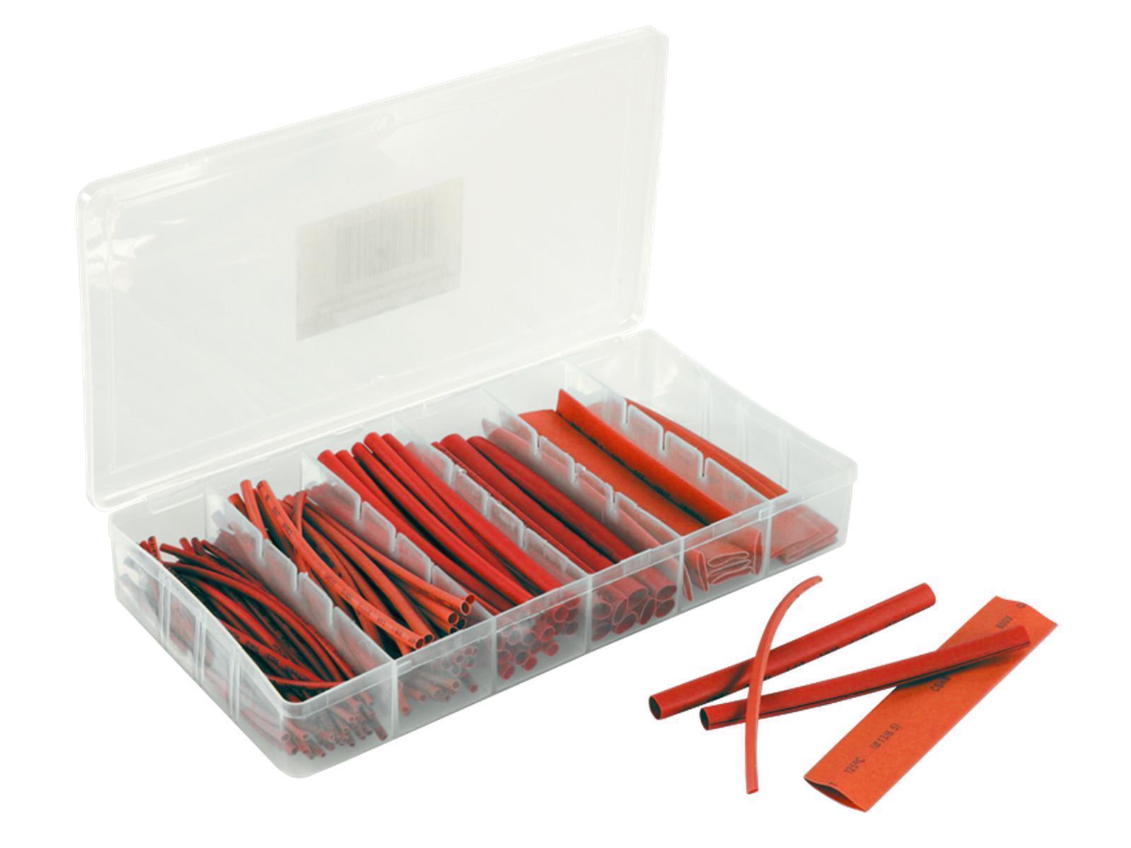 Schrumpfschlauch-Set, 100-teilig, rot, 10cm lang