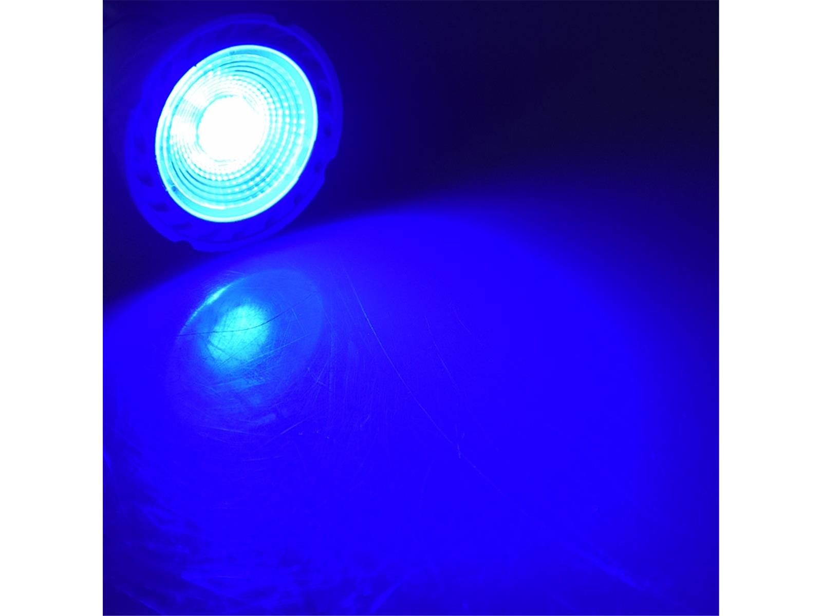 LED Strahler GU10 "LDS-50" blau38°, 230V/5W