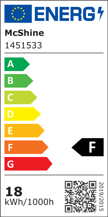 LED-Panel McShine ''LP-1822RW'', 18W, 225mm-Ø, 1.836 lm, 3000K, warmweiß