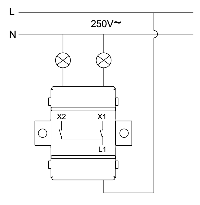 Serien-Schalter McPower ''Flair'', 2-fach, 250V~/10A, UP, weiß