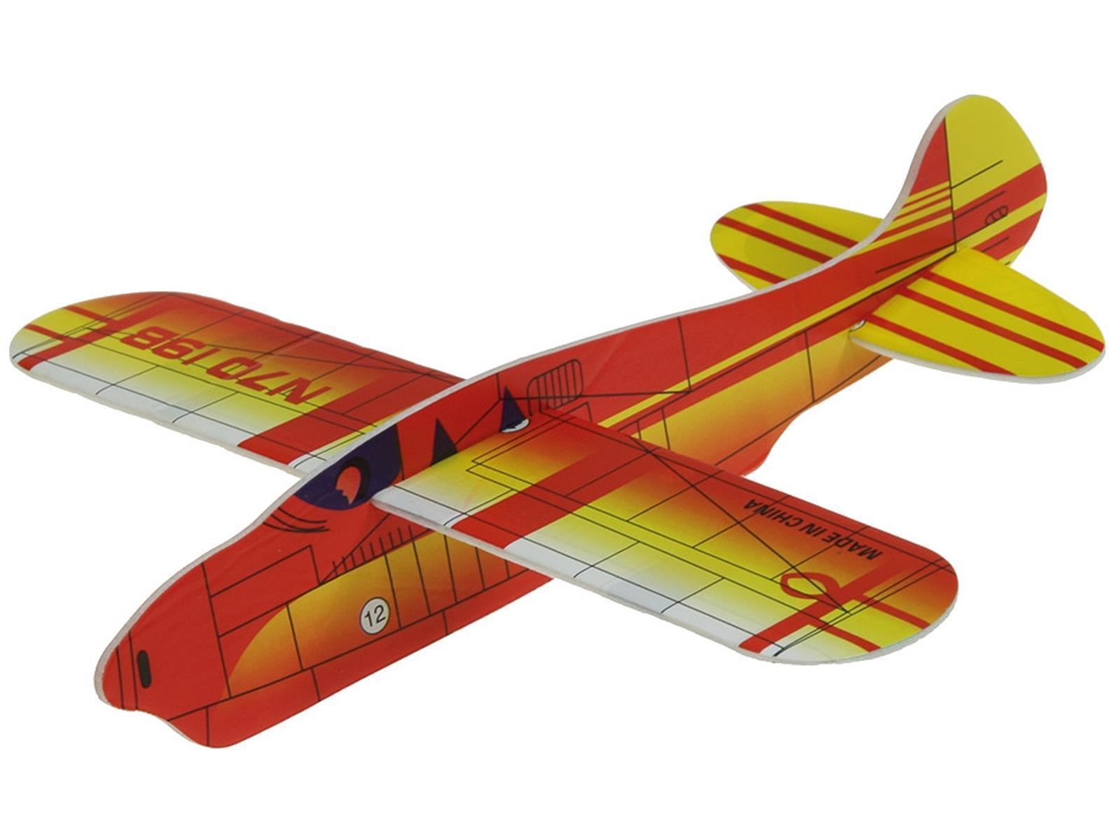 Styropor-Flugzeug, ca. 17cmverschiedene Farben, unsortiert